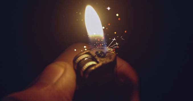 Lighting a Bic