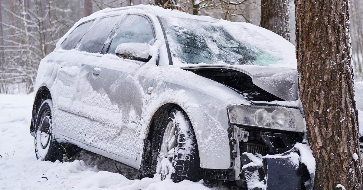 carinsnow Car Broke down in the winter snow