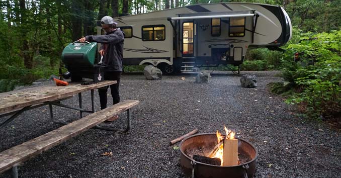 Cooking in Campground