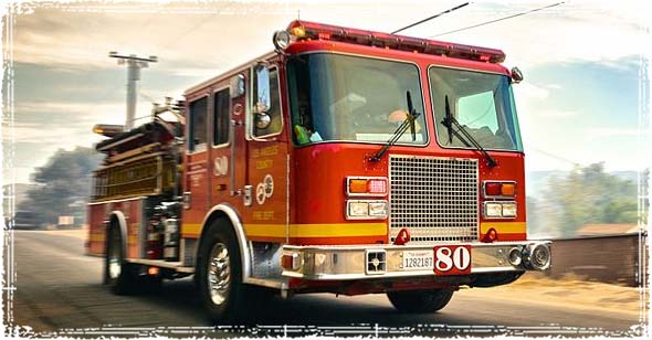 Fire Truck heading to a fire