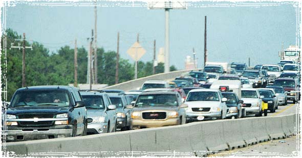 Highwau during a mandatory evacuation