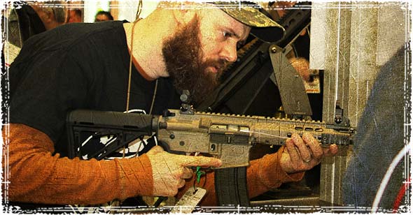 Holding a Rifle