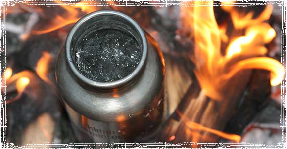 Klean Kanteen Boiling Water on a Fire
