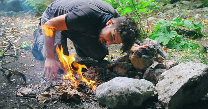 Building a fire