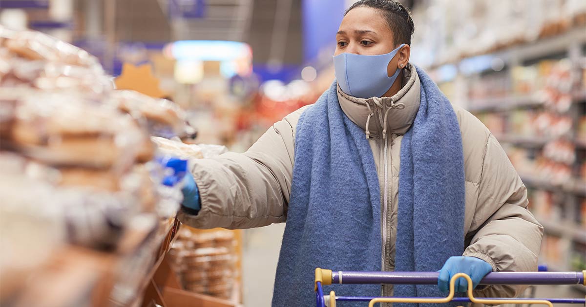 masked shopper