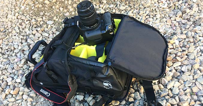 Pelican Camera Backpack with a Camera and Extra Lens