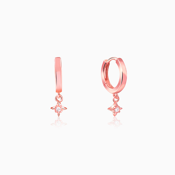 Rose Gold Stara Hoop Ear Piercings