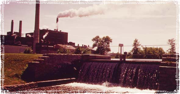 Industrial Plant polluting river