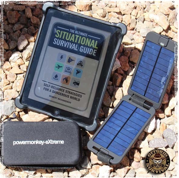 The Powermonkey Extreme charging an iPad