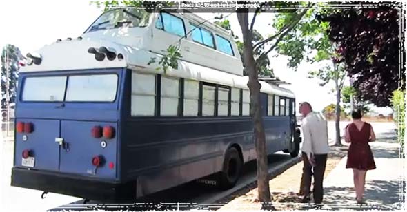 An offgrid home made from a converted school bus