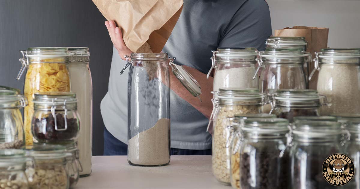 Storing Long-term food supplies at home.