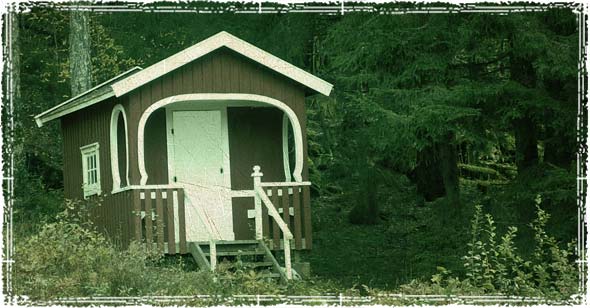 A tiny home in the woods