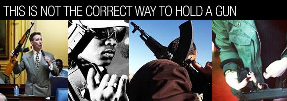 Unsafely putting finger inside the trigger guard