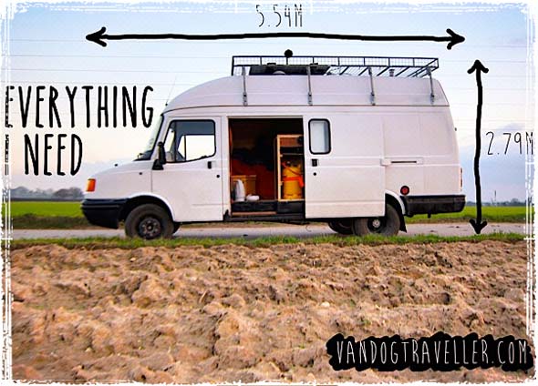 Offgrid home inside a van